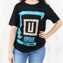Load image into Gallery viewer, UNIQUE T-shirt Black &amp; Blue
